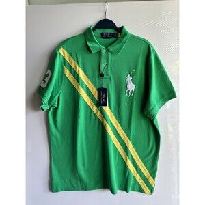 NWT Polo Ralph Lauren Men's Polo Shirt XL XXL Custom Slim Fit Big Pony Mesh